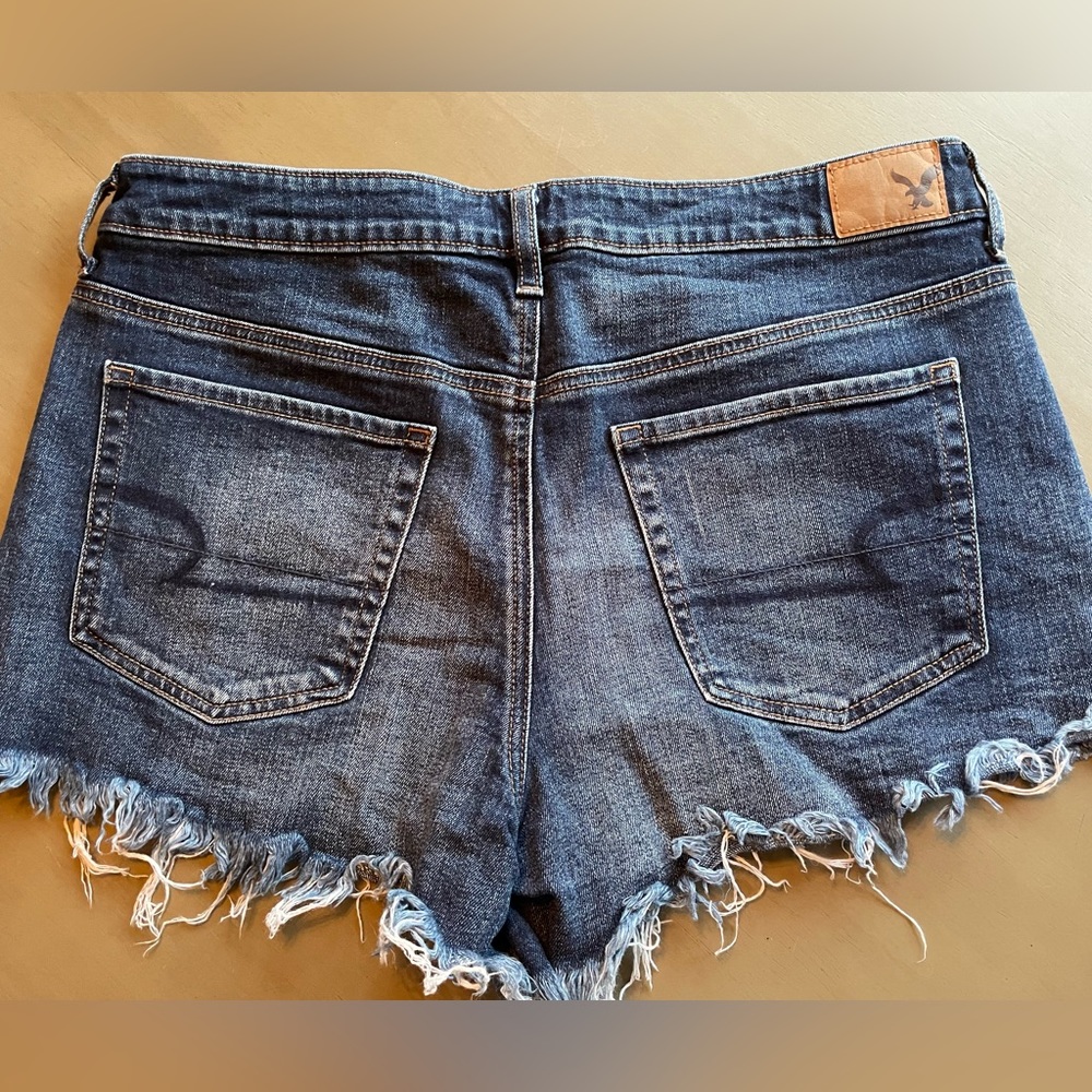 American Eagle Women Hi Rise Festival Shortie Denim Shorts - Size 14